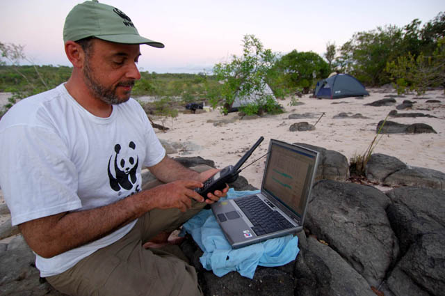 Claudio Maretti, líder da Iniciativa Amazônia Viva da Rede WWF, no Parque Nacional Juruena, no Mato Grosso, uma das unidades de conservação do Corredor de Conservação do Sul da Amazônia. Crédito: WWF-Brasil